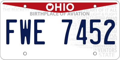 OH license plate FWE7452