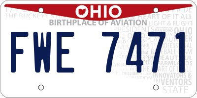 OH license plate FWE7471