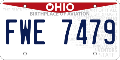 OH license plate FWE7479