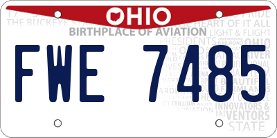 OH license plate FWE7485