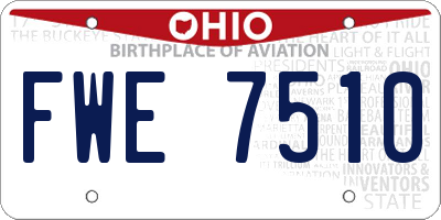 OH license plate FWE7510