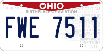 OH license plate FWE7511