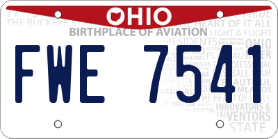 OH license plate FWE7541