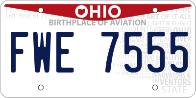 OH license plate FWE7555