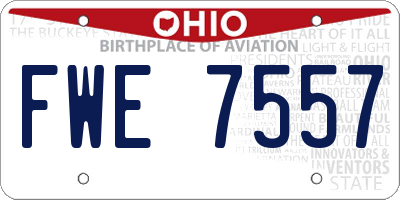 OH license plate FWE7557