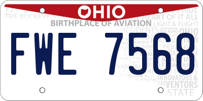 OH license plate FWE7568