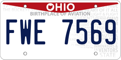 OH license plate FWE7569
