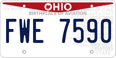OH license plate FWE7590