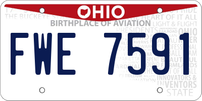 OH license plate FWE7591