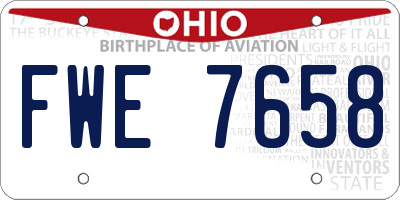 OH license plate FWE7658
