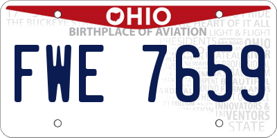 OH license plate FWE7659