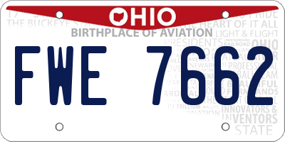 OH license plate FWE7662
