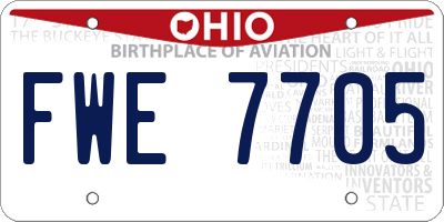 OH license plate FWE7705