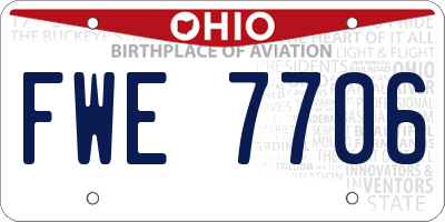 OH license plate FWE7706