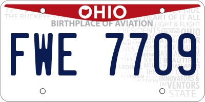 OH license plate FWE7709
