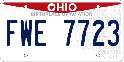 OH license plate FWE7723