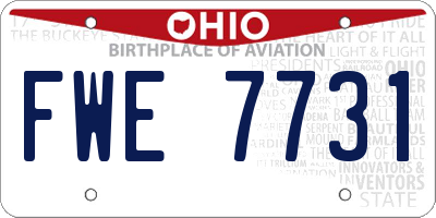 OH license plate FWE7731