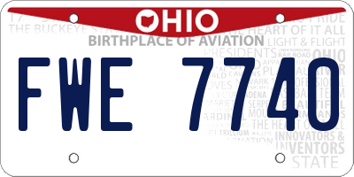 OH license plate FWE7740