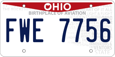 OH license plate FWE7756