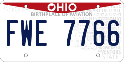 OH license plate FWE7766