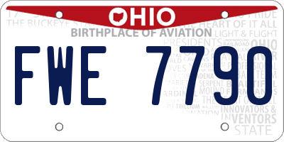 OH license plate FWE7790