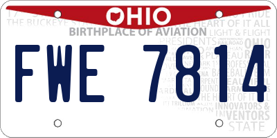 OH license plate FWE7814