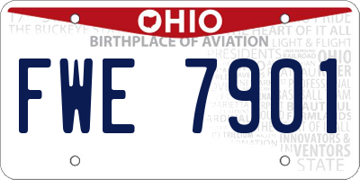 OH license plate FWE7901
