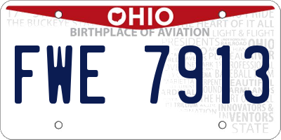 OH license plate FWE7913
