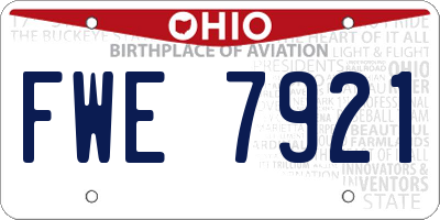 OH license plate FWE7921