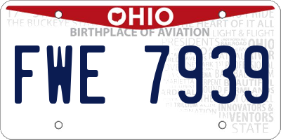 OH license plate FWE7939
