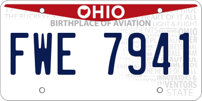 OH license plate FWE7941