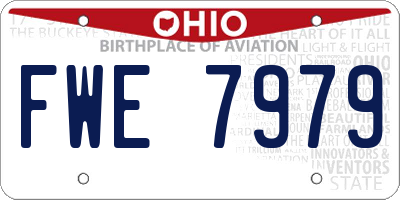OH license plate FWE7979