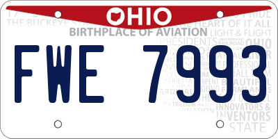 OH license plate FWE7993