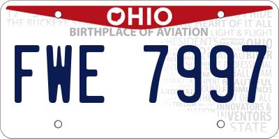 OH license plate FWE7997