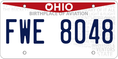 OH license plate FWE8048