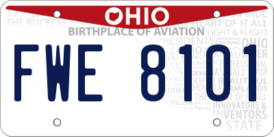 OH license plate FWE8101