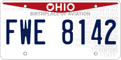 OH license plate FWE8142