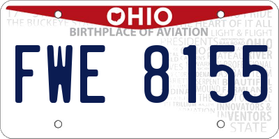 OH license plate FWE8155