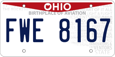OH license plate FWE8167