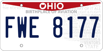 OH license plate FWE8177