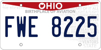 OH license plate FWE8225