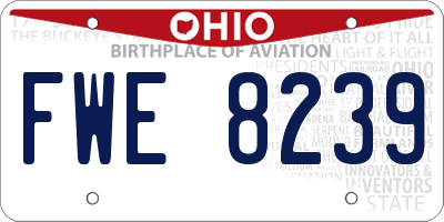OH license plate FWE8239