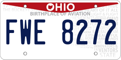 OH license plate FWE8272