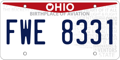 OH license plate FWE8331