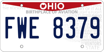 OH license plate FWE8379
