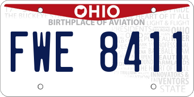 OH license plate FWE8411