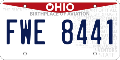 OH license plate FWE8441