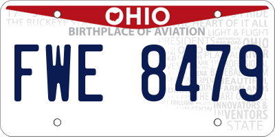 OH license plate FWE8479