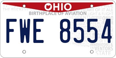 OH license plate FWE8554