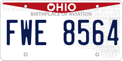 OH license plate FWE8564